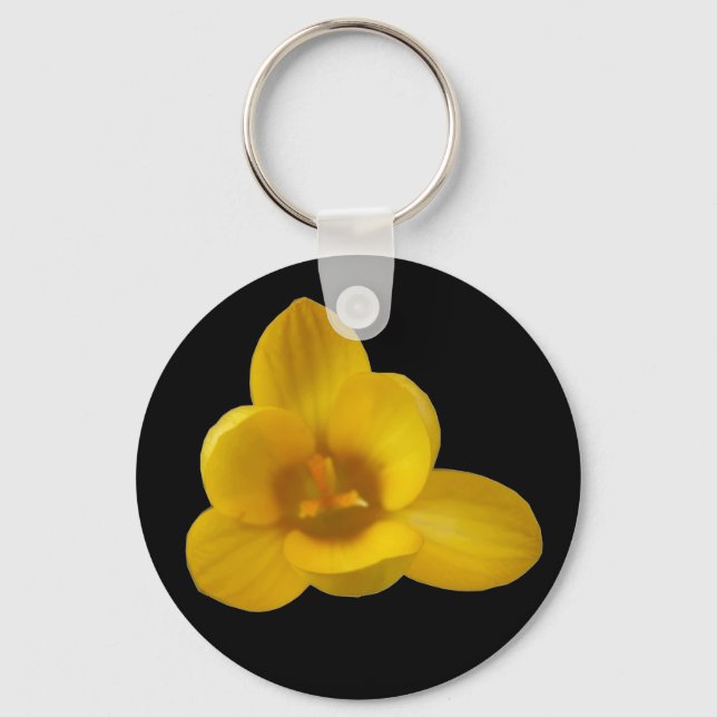Yellow Crocus Keychain (Front)