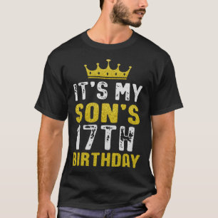 Yellow Crown 17th Bday For Son From Mom Dad T-Shirt