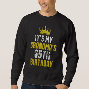Yellow Crown 65th Bday For Grandma From grandchild Sweatshirt