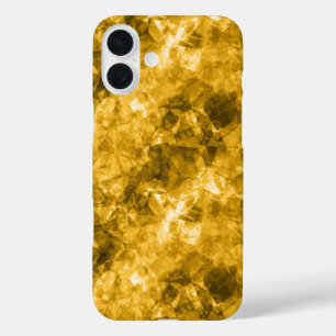 Yellow Crumpled Texture iPhone 16 Plus Case