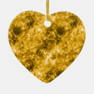 Yellow Crumpled Texture Ceramic Ornament