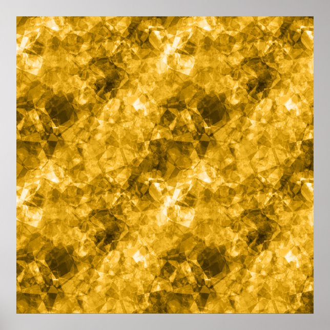 Yellow Crumpled Texture Poster (Front)