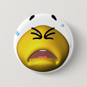 Yellow Crying 2 Inch Round Button
