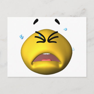 Yellow Crying Postcard