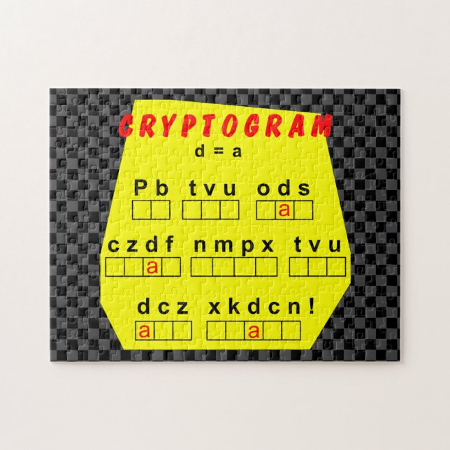 Yellow Cryptogram Jigsaw Puzzle (Horizontal)