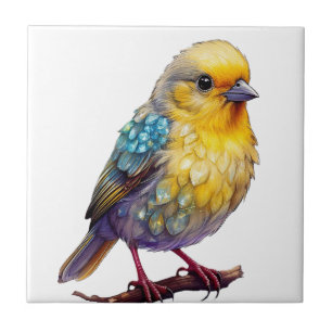 Yellow Crystal Canary Ceramic Tile