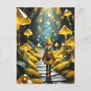 Yellow Crystal Elf  Postcard