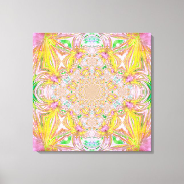 Yellow Crystal Wrapped Canvas (Front)
