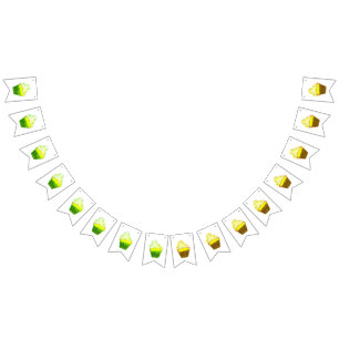 yellow cupcake calligraphy modern happy birthday b bunting flags