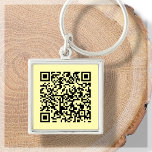 Yellow | Custom QR Code Scannable Keychain<br><div class="desc">Looking for a powerful marketing tool to enhance your business? Look no further than our QR code keychains! With the ability to create a QR code directly onto the keychain, you can easily direct your customers to your website, social media pages, or other online media platforms. These keychains make great...</div>