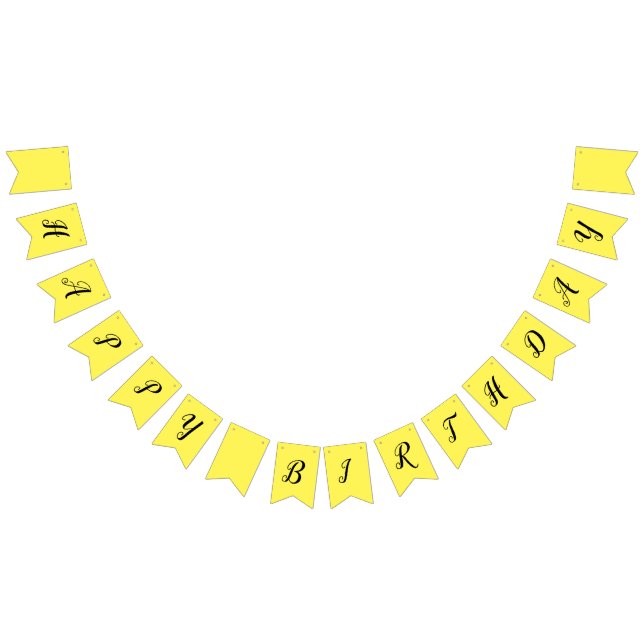 Yellow Custom Swallowtail Party Bunting Banner (All)