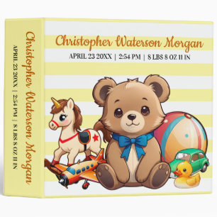 Yellow Cute Teddy Bear & toys Photo Album Binder