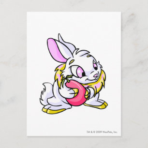Yellow Cybunny hugging Negg Postcard