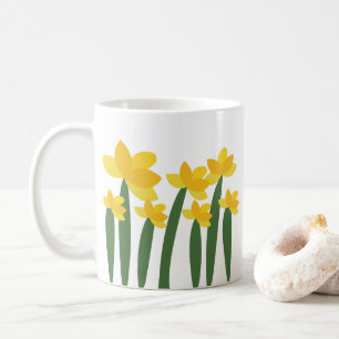 Yellow Daffodil Floral Flower Coffee Mug