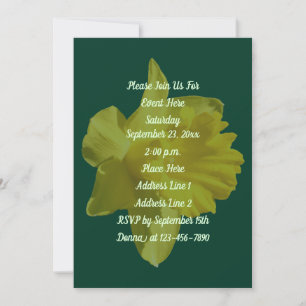Yellow Daffodil Floral Party Invitation
