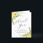 Yellow Daffodil Flower 16th Birthday Thank You Card<br><div class="desc">A beautiful and elegant thank you card designed especially for a 16th birthday party. The elegant floral sprigs contain rustic yellow daffodils nestled in sage green leaves. It is part of the Rustic Boho Yellow Daffodil Collection. It contains all the items you need to create a pretty and unique stationery...</div>
