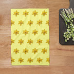 Yellow Daffodil Flower Seamless Pattern on Kitchen Towel<br><div class="desc">Seamless pattern of yellow Daffodil flower printed on kitchen towel. Floral design kitchen towel for lovers of flowers or nature.</div>