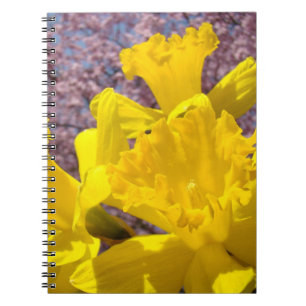 Yellow Daffodil Flowers Notebooks custom Add Text