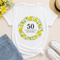 Yellow Daffodil Personalized Fiftieth Birthday