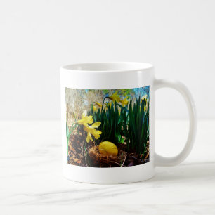 Yellow Daffodils and a Yellow Easter egg Coffee Mug