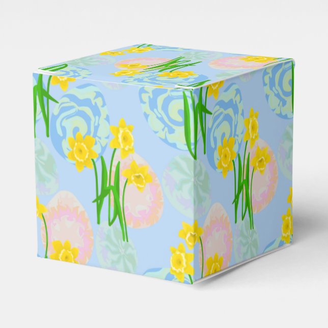 Yellow Daffodils  Favor Box (Front Side)