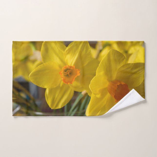 Yellow daffodils hand towel (Hand Towel)