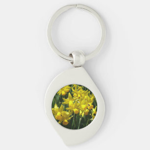 Yellow Daffodils I Cheery Spring Flowers Keychain
