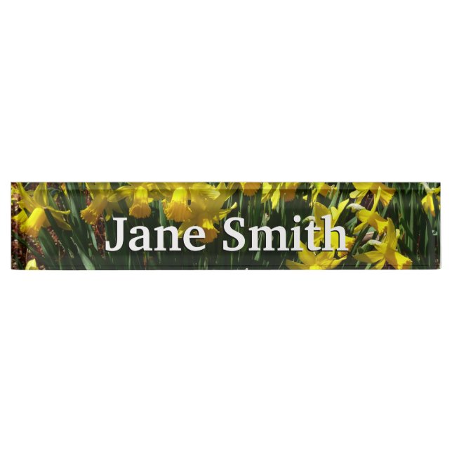 Yellow Daffodils I Cheery Spring Flowers Nameplate (Front)