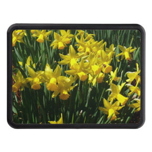 Yellow Daffodils I Cheery Spring Flowers Trailer Hitch Cover