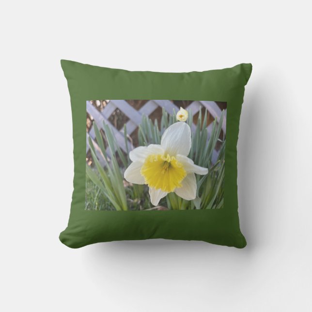Yellow Daffodils Outdoor Pillow (Front)