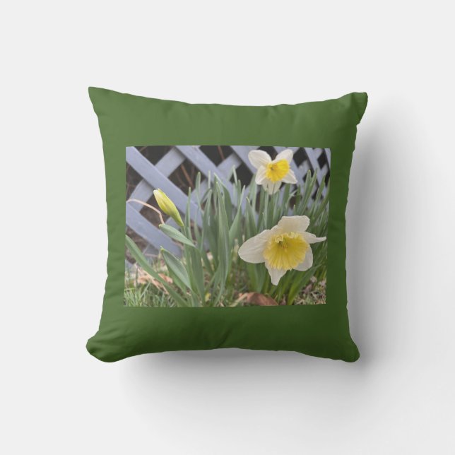 Yellow Daffodils Outdoor Pillow (Front)
