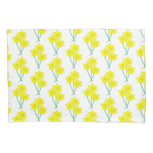 Yellow Daffodils Spring Flowers Bunch Floral Pillowcase