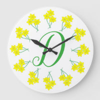 Yellow Daffodils Spring Flowers Bunch Initial