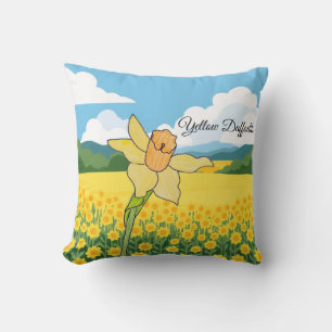 Yellow Daffodils Throw Pillow