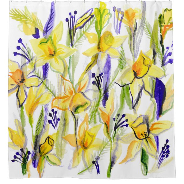 Yellow Daffodils Watercolor Illustration (Front)