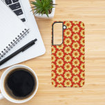 Yellow Dahlia Floral Pattern on Red Samsung Galaxy Case<br><div class="desc">Protect your Samsung Galaxy S22 phone with this trendy phone case that features the photo image of a little, yellow Dahlia flower on a bright, red background and printed in a repeating pattern. A fun, floral design! Select your phone style. NOTE: You may need to edit and adjust image as...</div>