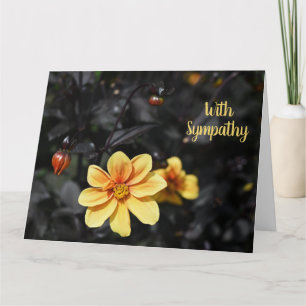 Yellow Dahlia Flowers Wisley Gardens Sympathy Card