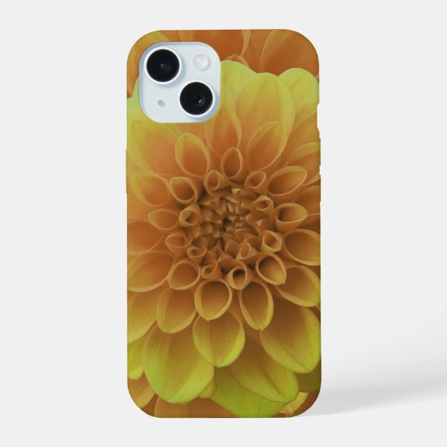 Yellow Dahlia iPhone 15 Case (Back)