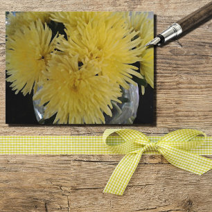 yellow dahlias -painting holiday postcard