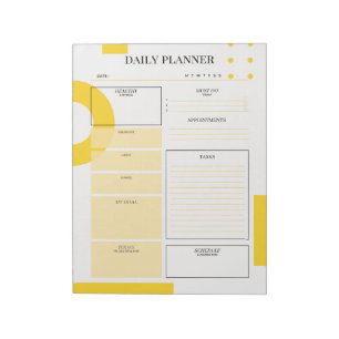 Yellow Daily Planner Notepad