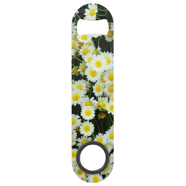 Yellow Dainty Daisy Flower Buttons,  Bar Key (Front)