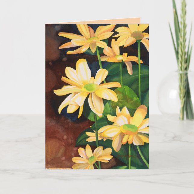 Yellow Daisies Birthday Card (Front)