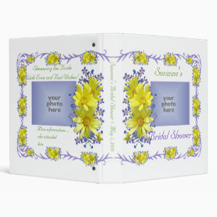 Yellow Daisies Bridal Shower Memories Photo Album Binder