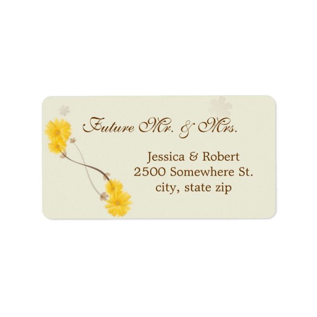 Yellow Daisies Label (Front)