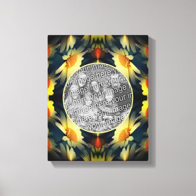 Yellow Daisy Flower Abstract Create Your Own Photo Canvas Print (Front)