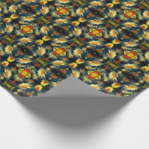 Yellow Daisy Flower Abstract Personalized Wrapping Paper