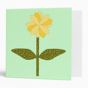 Yellow Daisy Flower Avery Binder