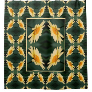 Yellow Daisy Flower Close Up Pattern   