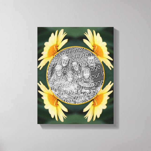 Yellow Daisy Flower Create Your Own Photo Canvas Print (Front)