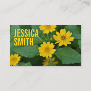 Yellow Daisy Flower Floral Nature Photography Business Card